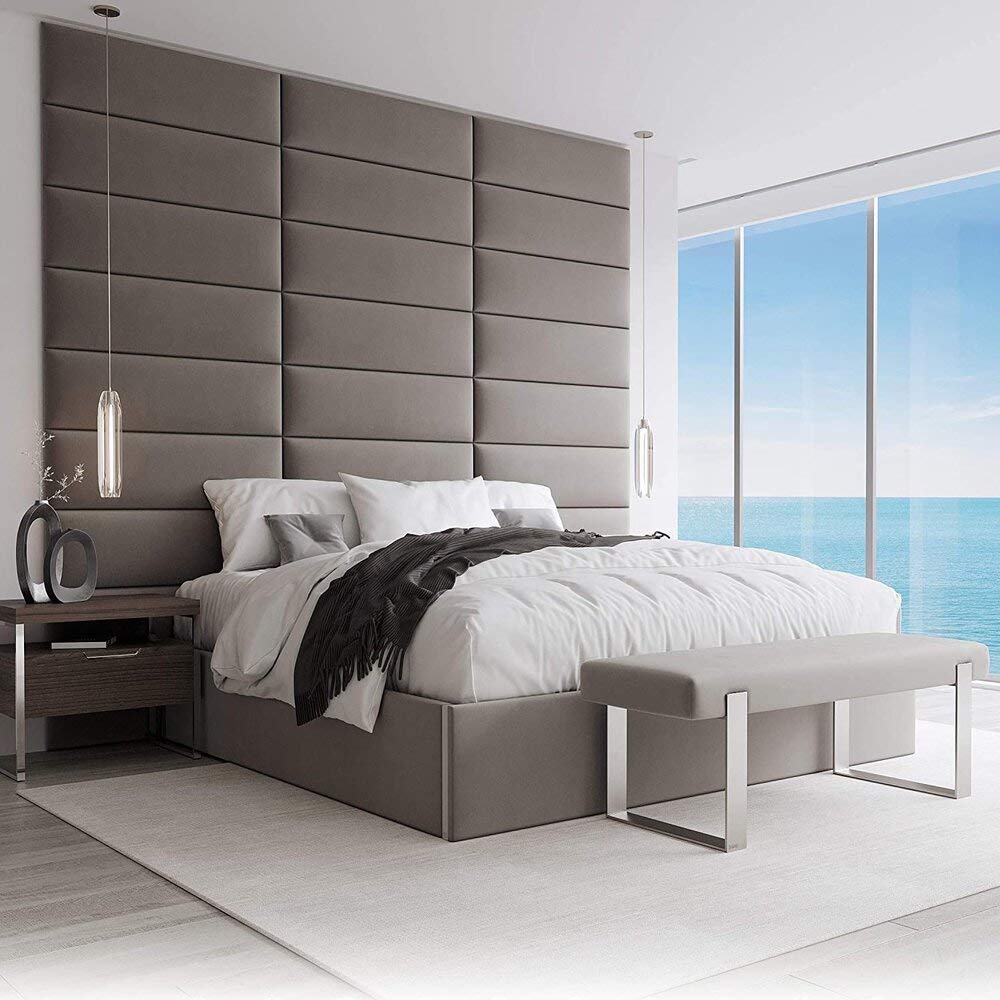 VANT Gepolsterte Kopfteile - Accent Wall Panels - 4er Pack - Einfach Passen - König und Zwilling Bet