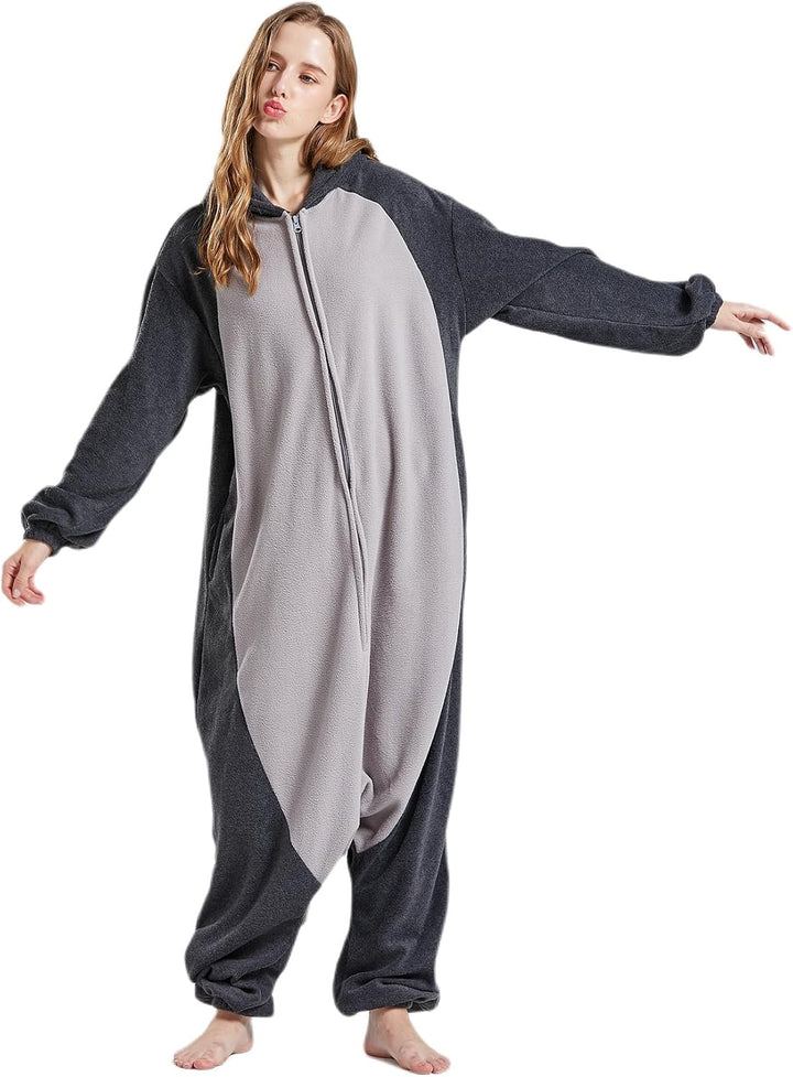 AKAAYUKO Faschingskostüme Tiere Onesie Damen Karneval Kostüm Pyjama Herren Halloween Jumpsuit Schlaf