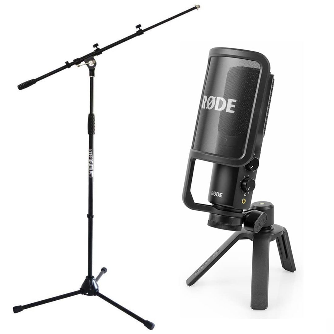 Rode NT-USB+ USB-Kondensatormikrofon + keepdrum MS106 Mikrofon-Stativ NT-USB PLUS mit Mikrofonstände