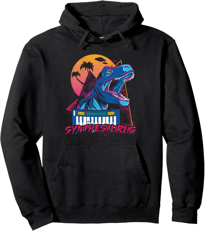 Dinosaurier Retro synthwave Pullover Hoodie