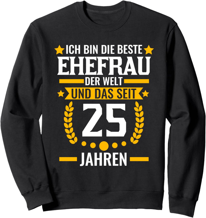 25. Hochzeitstag Silberhochzeit Ehepaar Sweatshirt