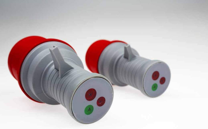 as - Schwabe Drehstrom-Prüfstecker, 400 V / 32 A / 5-polig, Diagnosestecker, 1 Stück, rot, 61478 400