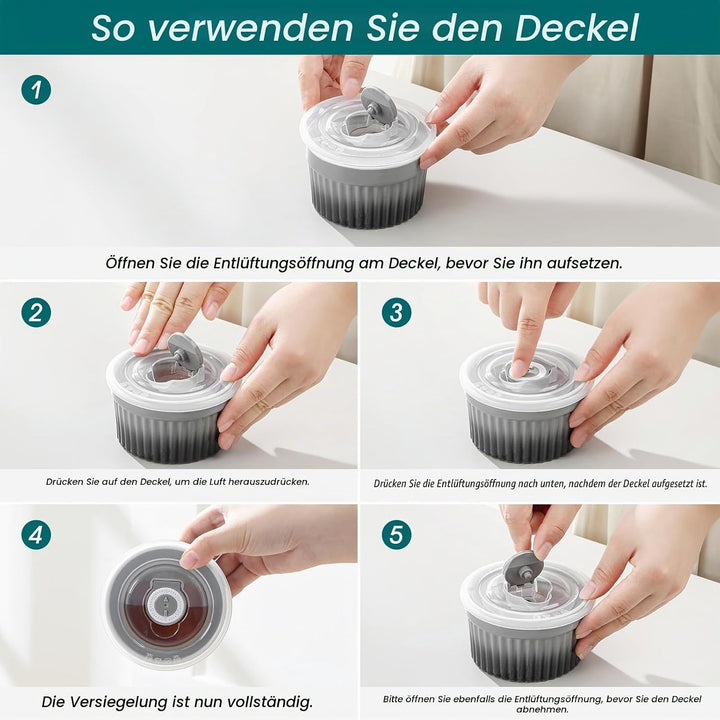 vancasso RAMEKINS 200ml Soufflé Förmchen Set von 6, Ø9,5cm Creme Brulee Schälchen Backofen sicher, P