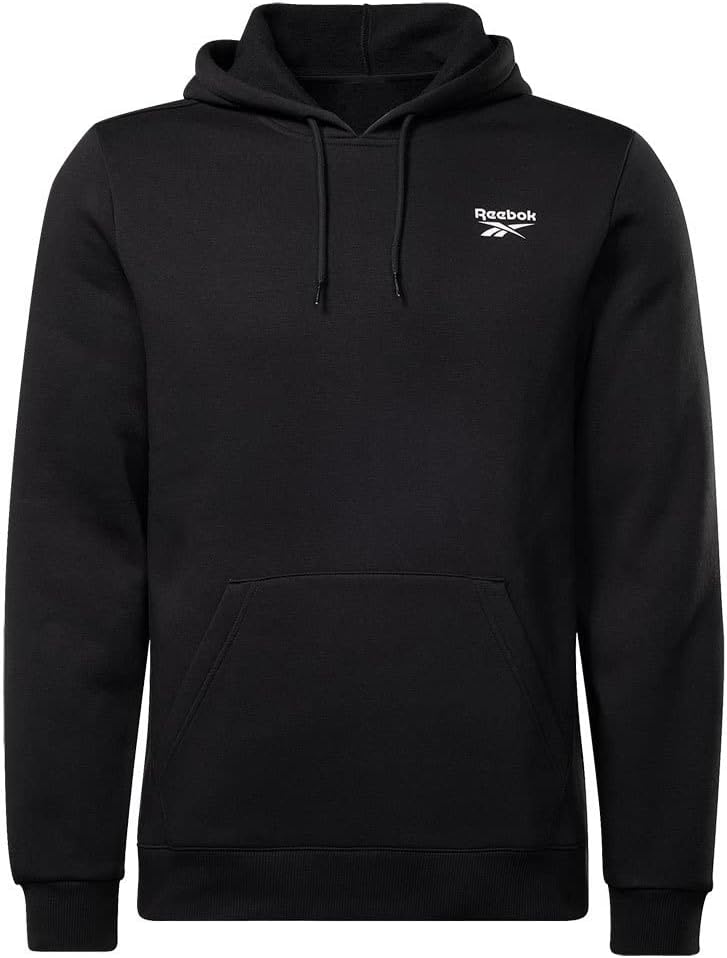 Reebok Herren Logo auf der Linken Brust Kapuzenpullover S Schwarz, S Schwarz