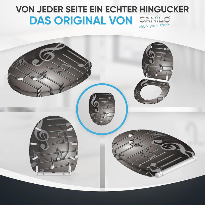Sanilo WC Sitz mit Absenkautomatik, viele neue Toilettendeckel zur Auswahl, hochwertige Oberfläche,