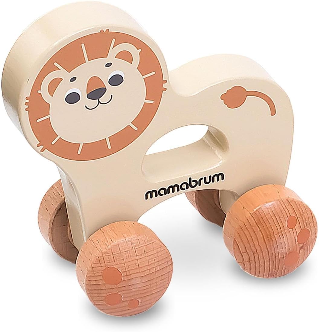 mamabrum MAM183 EDU Baby Spielzeug Set, 6 Montessori Sensorik Spielzeug für 7-12 Monate - Holz Lerns