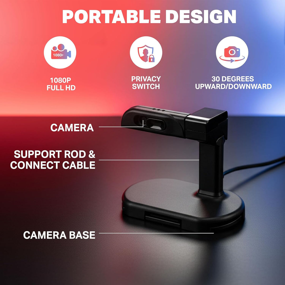 NITHO 1080P Full HD Webcam Kompatibel mit Switch 2, USB-C Kamera für Video-Chat und kompatible Spiel