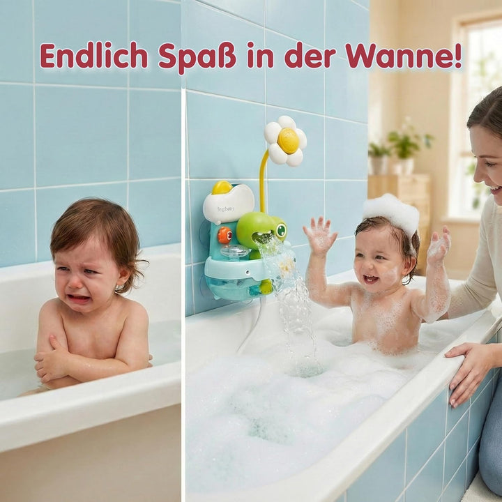 Schaum-Dinosaurier mit Babydusche, Badespielzeug mit Seifenblasen, Badewannenspielzeug, Baby-Wassers