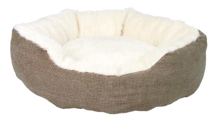 Trixie 37041 Bett Yuma, ø 45 cm, braun/wollweiss