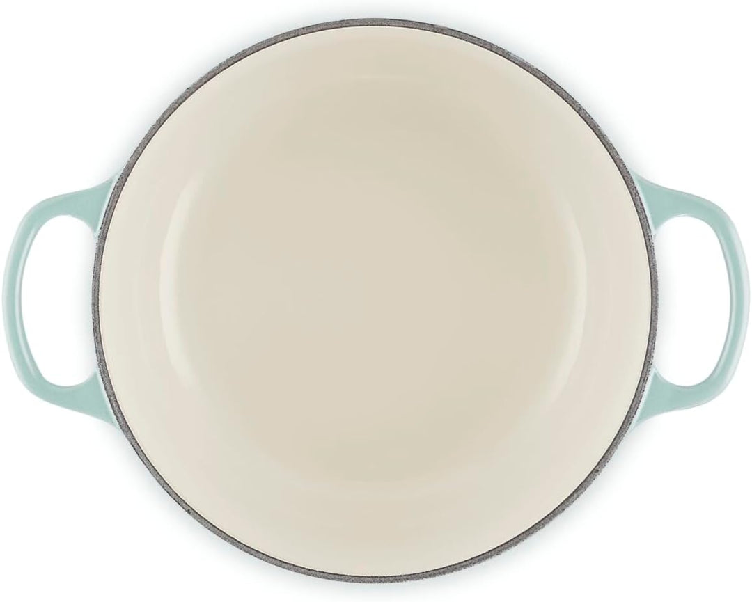 Le Creuset Signature Runder Bräter aus Gusseisen, 20 cm, 2,4 Liter, Sea Salt