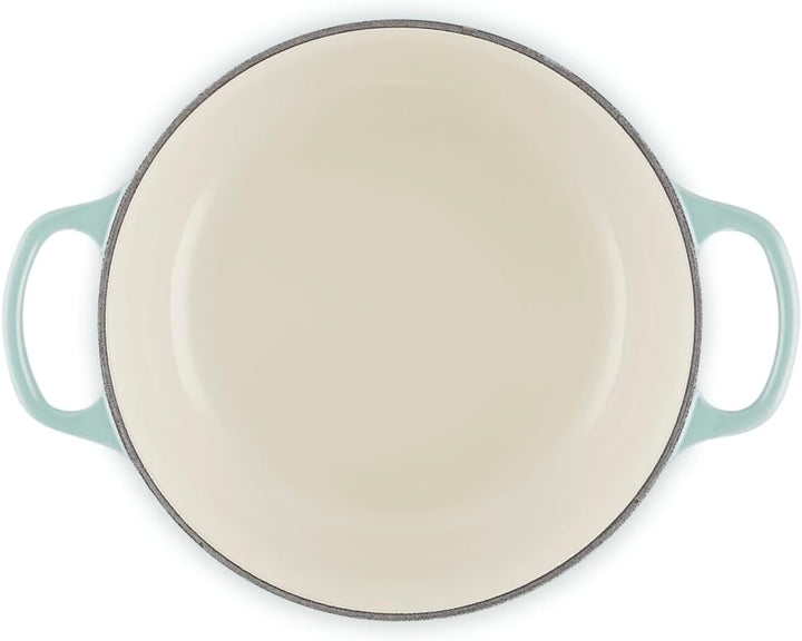 Le Creuset Signature Runder Bräter aus Gusseisen, 20 cm, 2,4 Liter, Sea Salt