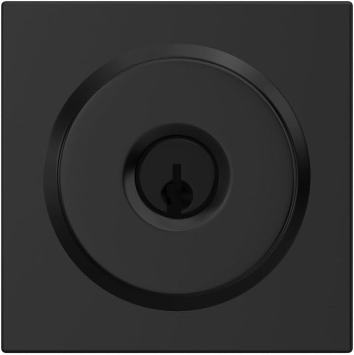 Schlage F51ABWE622COL Bowery Türknauf mit Collins-Besatz Schloss mit Schlüssel, Matte Black Matte Bl