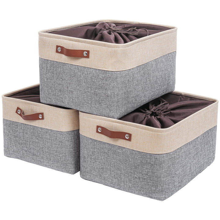 Mangata Aufbewahrungskorb,[3er Pack] Extra grosse Aufbewahrungsbox Stoff, Box für Schrank, Decke und