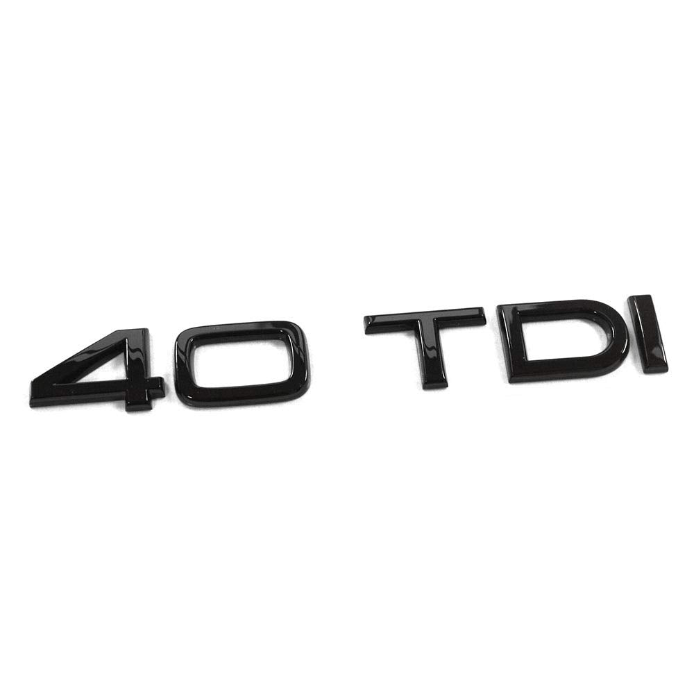 40 TDI Schriftzug schwarz Tuning Exclusive Black Edition Heckklappe Emblem