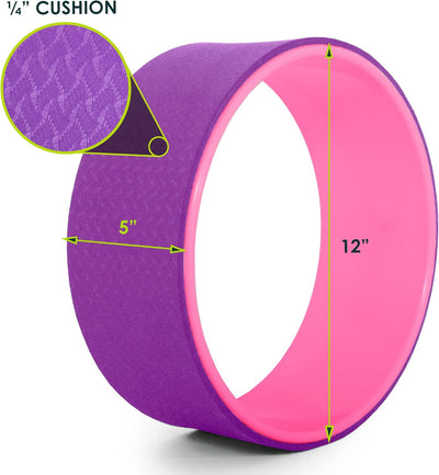 ProsourceFit Yoga Wheel Prop 12” for Improving Yoga Poses & Backbends, Flexibility, Balance, Stretch