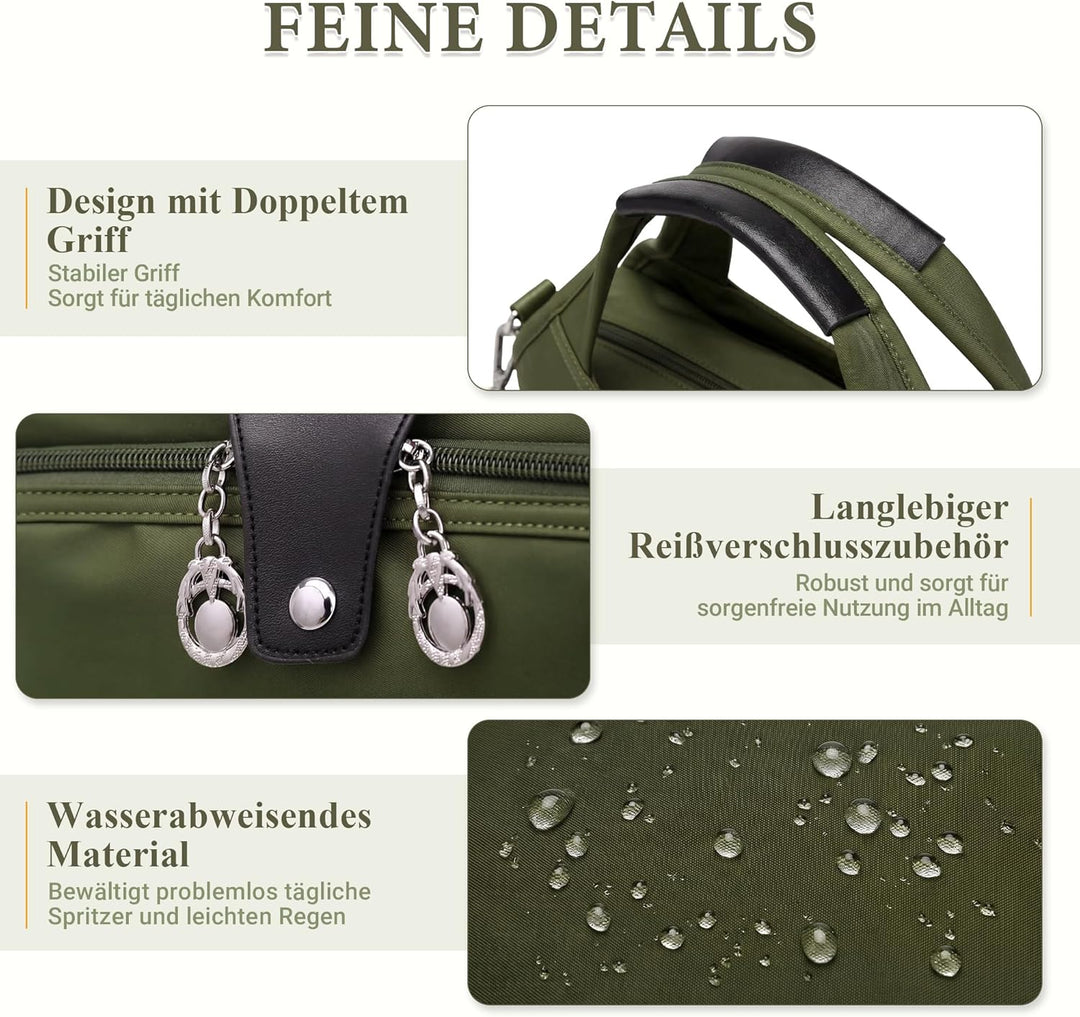 DIRRONA Damen Umhängetasche Multi Pocket Crossbody Bag Schultertaschen Leicht Handtasche Waterproof