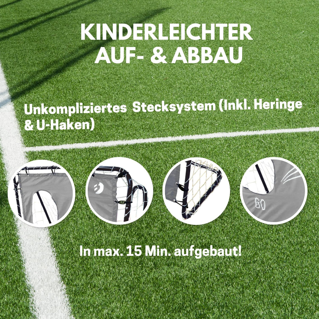 Best Sporting Fussballtor mit Torwand I Fussballtor Kinder mit verschiedenen Farbmotiven I Fussball