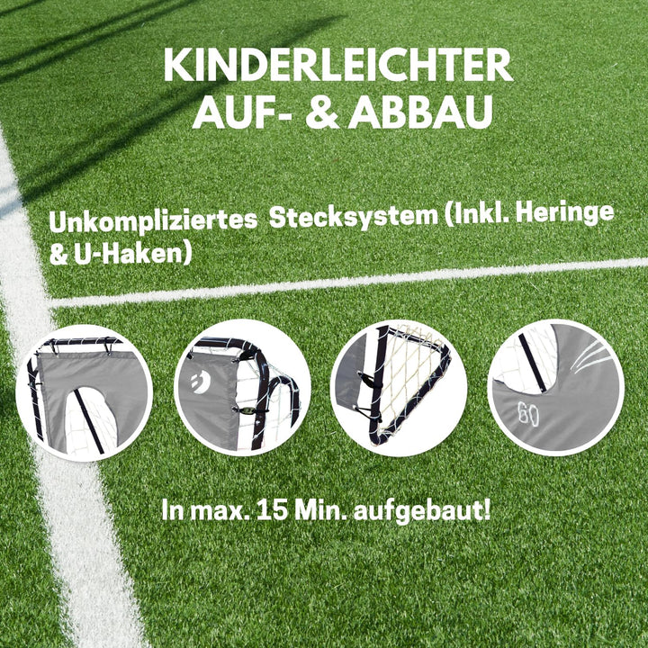 Best Sporting Fussballtor mit Torwand I Fussballtor Kinder mit verschiedenen Farbmotiven I Fussball