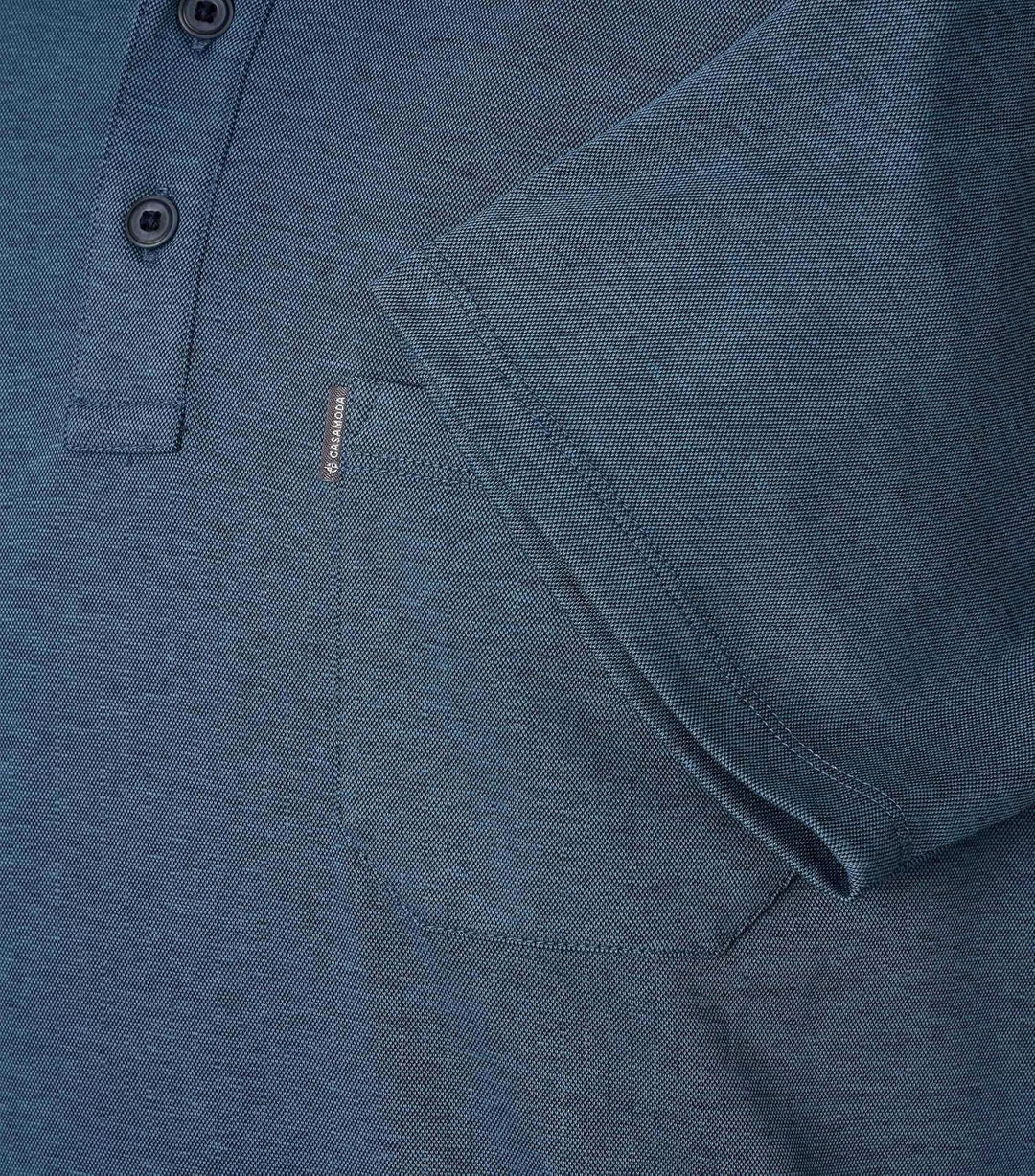 CASAMODA Polo-Shirt Uni S Türkisblau, S Türkisblau