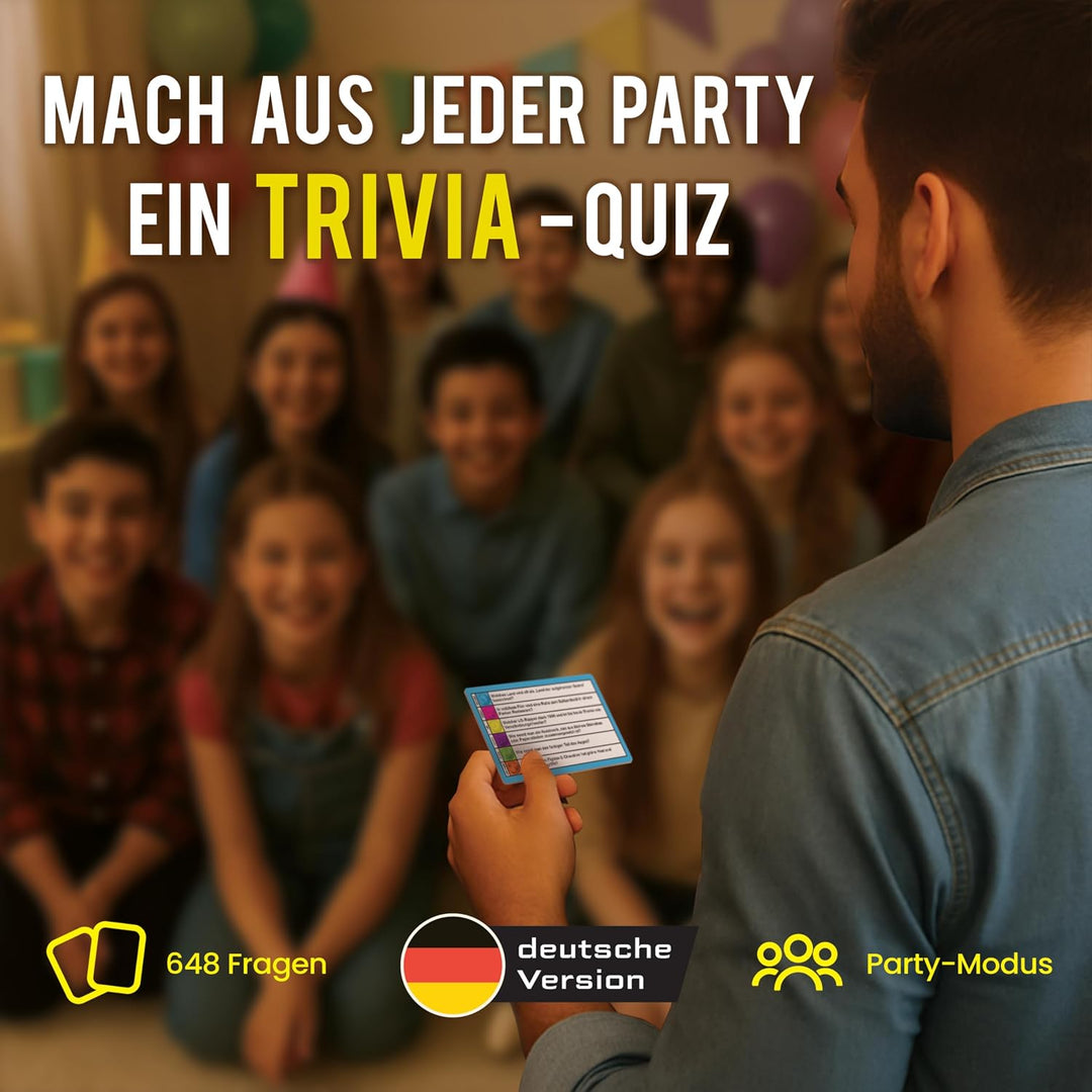 Trivia Kartensatz – Teenager Edition (14+) – Fragen &amp; Antworten – Quiz &amp; Pubquiz – Gesellschaftsspie