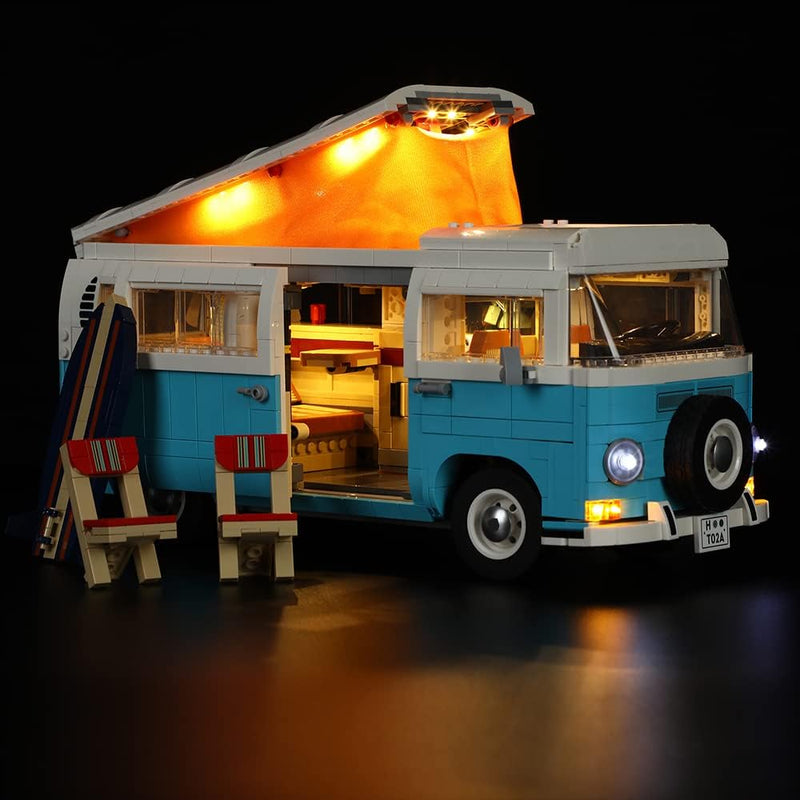 GEAMENT Licht-Set Kompatibel mit Lego T2 V29 Wohnmobil (T2 Camper Van) - Beleuchtungsset für Creator