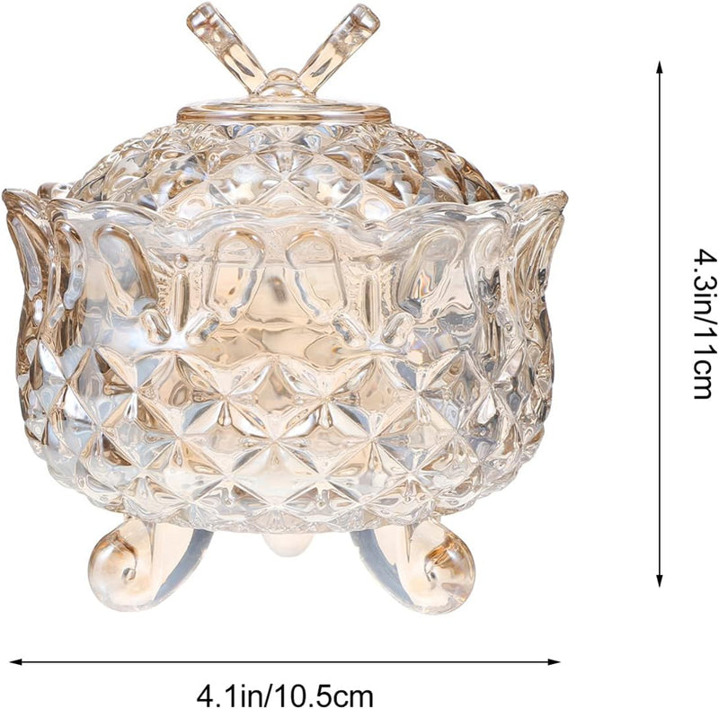 Cabilock Bonbonglas Glas Bonboniere mit Deckel Vorratsdosen Schmuckdose Vorratsgläser Bonbondose Gla