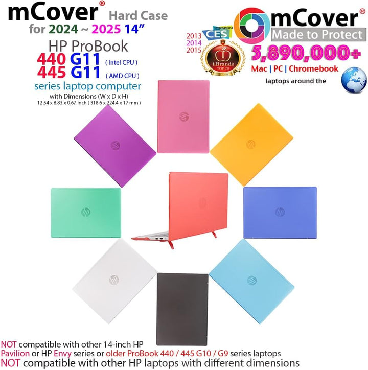 mCover Schutzhülle nur kompatibel mit den (2024–2025) HP ProBook 440/445 G11 Serien, 35,6 cm (14 Zol