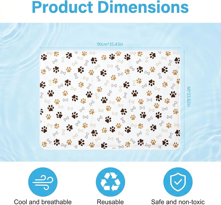 Kühlmatte für Hunde und Katzen, Selbstkühlende Hundematte mit Ungiftigem Gel, kühle Unterlage für Ha