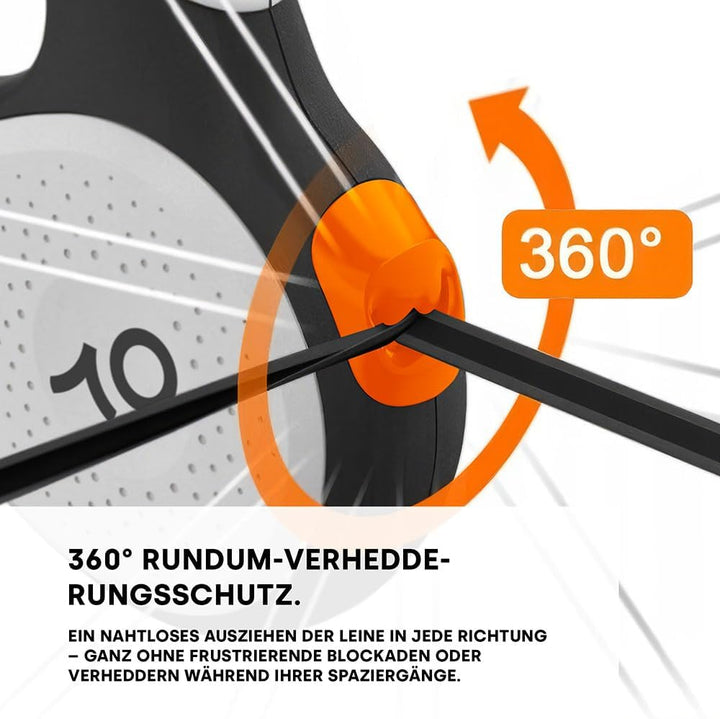 Automatische Hundeleine 5m für Hunde bis 25kg – Robuste Rollleine mit Brems- & Stoppfunktion, Verhed