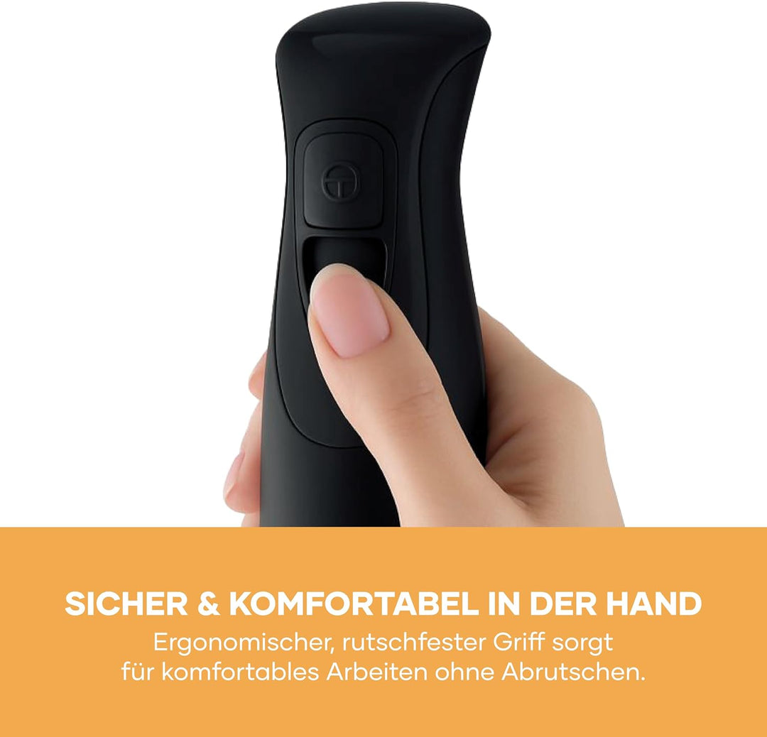 Severin Stabmixer zum Pürieren und Zerkleinern, Mixstab, abnehmbarer Mixfuss, Turbotaste, 2-Klingen-