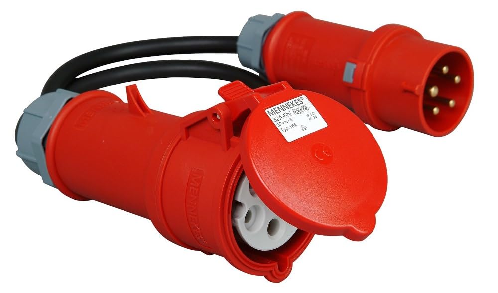 Kopp 147504007 CEE Adapterleitung, CEE Stecker 16 A/Kupplung 32 A