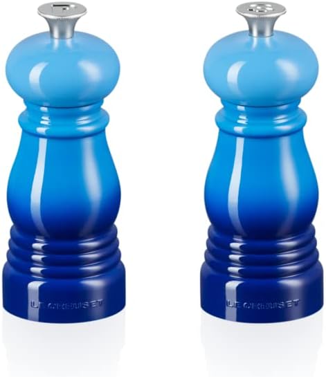Le Creuset Kleines Mühlenset, Salz- und Pfeffermühle, ABS-Kunststoff, Je 5 x 5 x 12,1 cm, Keramik-Ma
