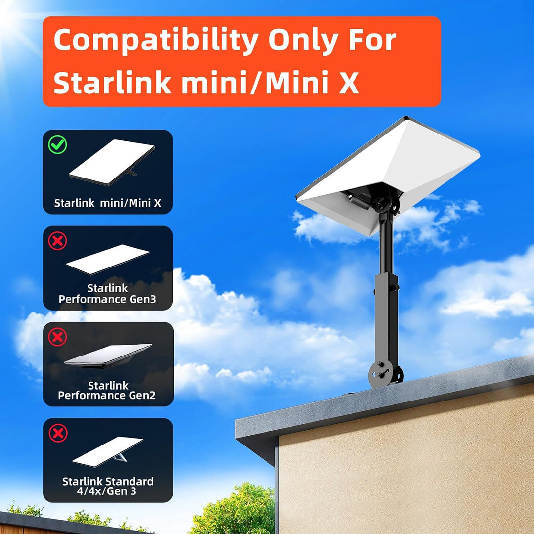 Starlink Mini Halterung Dach,Starlink Mini Dachhalterung with Adapter für Starlink Mini /Starlink Mi