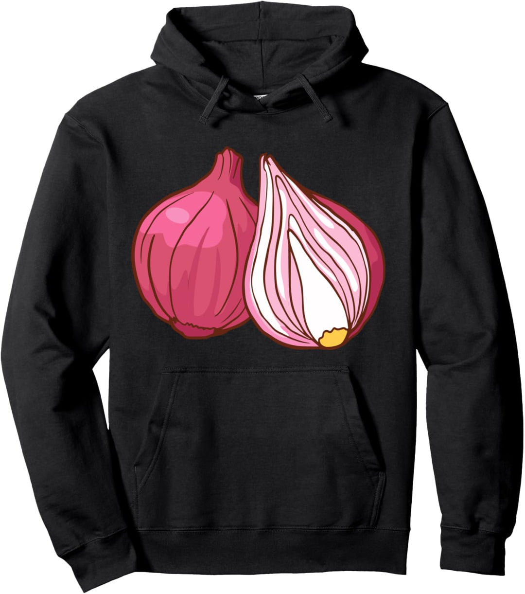 Rote Zwiebel Küchenzwiebel Gemüse Vegetarisch Vegan Veganer Pullover Hoodie