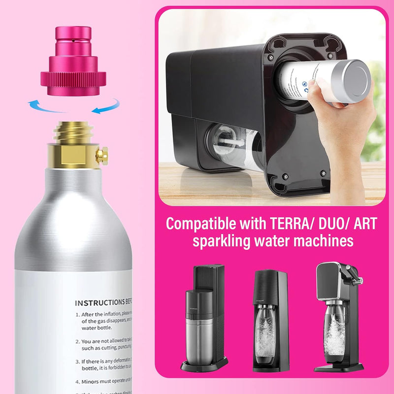 CO2 Quick-Adapter, Schnelladapter für CO2 Soda kompatibel mit Duo/Terra/Art, Sodastream Adapter 425g