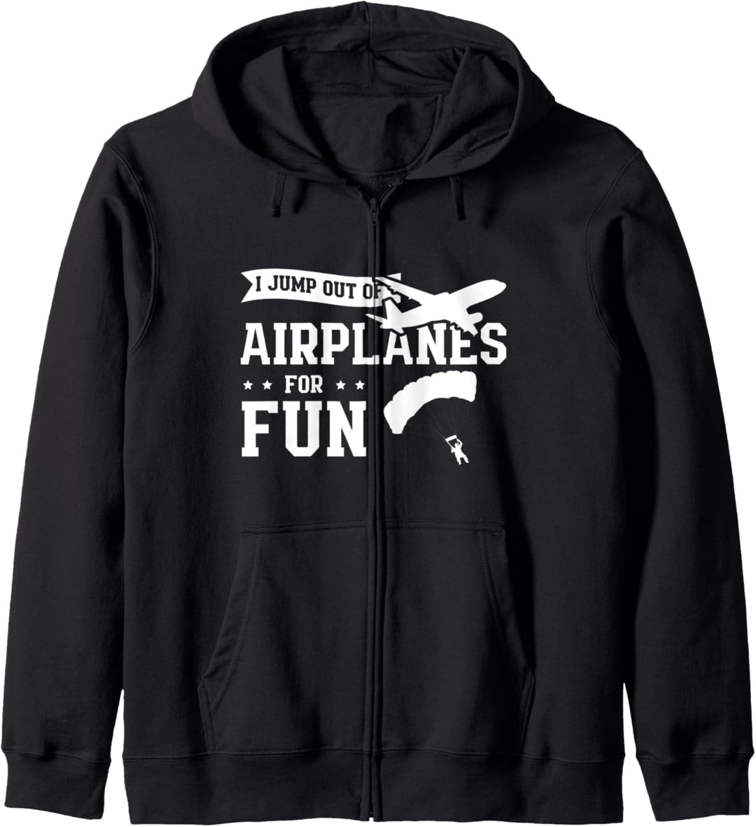 Ich springe zum Spass aus Flugzeugen Gleitschirmfliegen Fallschirmspringer Sport Kapuzenjacke