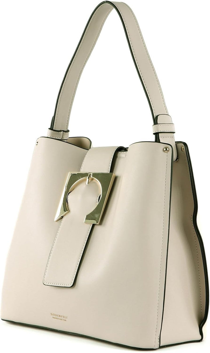 SEIDENFELT MANUFAKTUR SFM222 Hobo Soft Beige/Gold