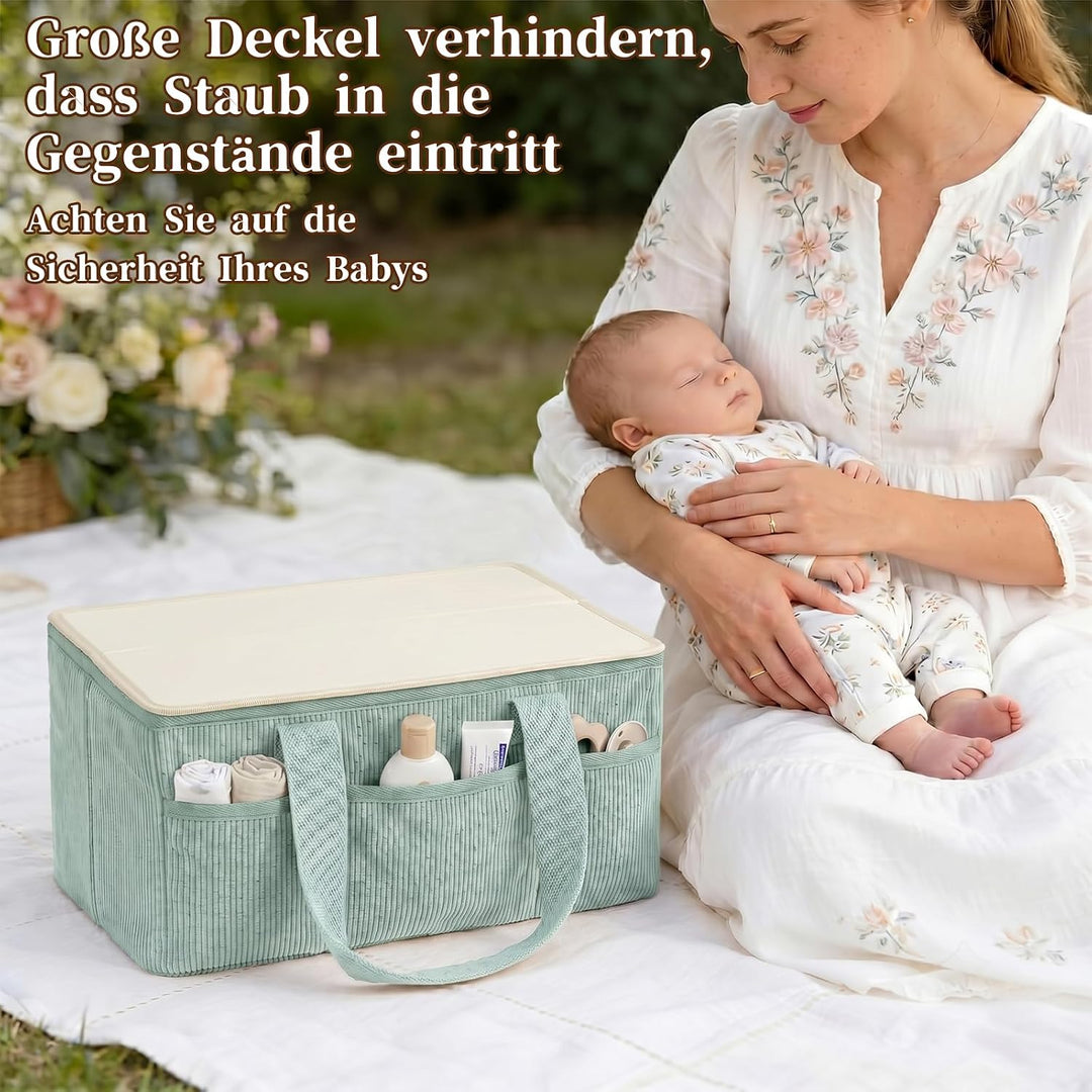 Wickeltisch-Organizer, Wickelkorb für die Wickelstation, Stilvoller Wickelorganizer für Babybedarf,