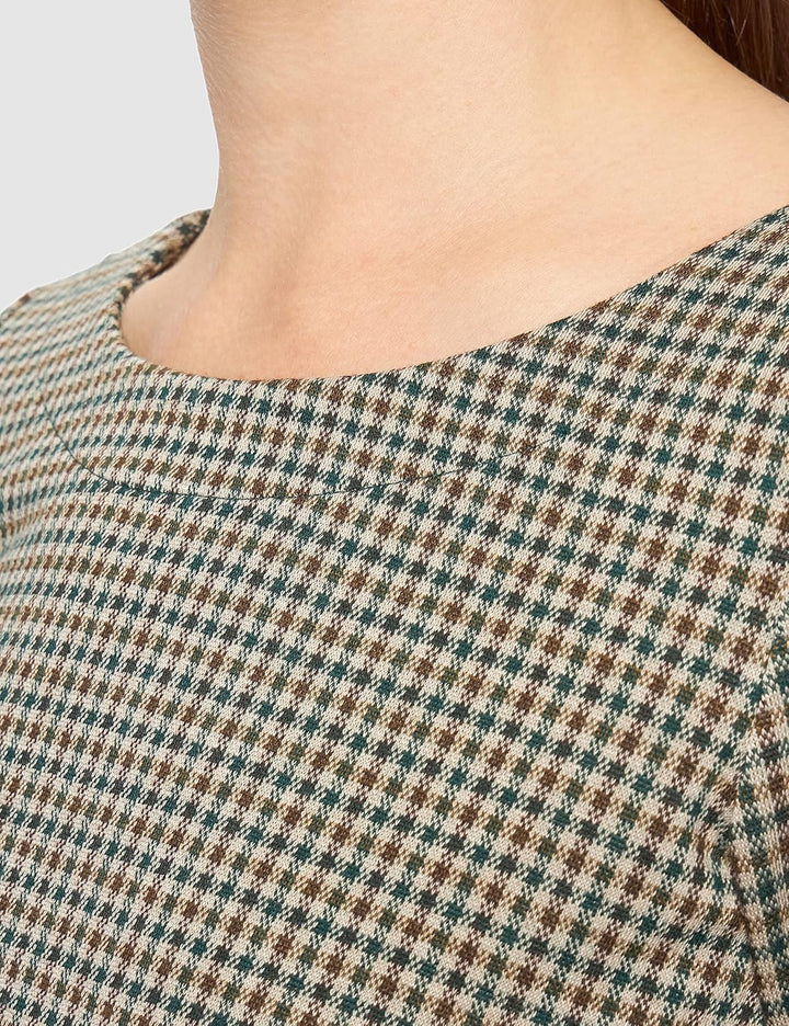 TOM TAILOR Damen Print Kleid 32 28373 - Beige Green Small Check, 32 28373 - Beige Green Small Check