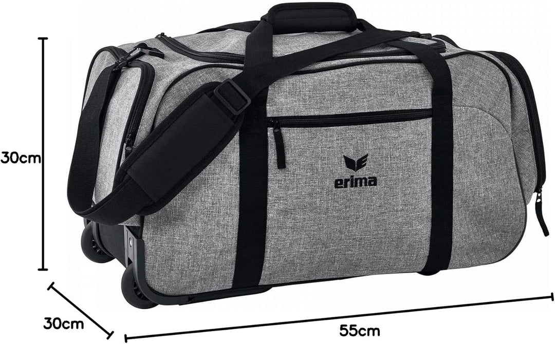 Erima Trolley Travel Trolley, grau Melange, S, 7231801 S Grau Melange/Schwarz, S Grau Melange/Schwar