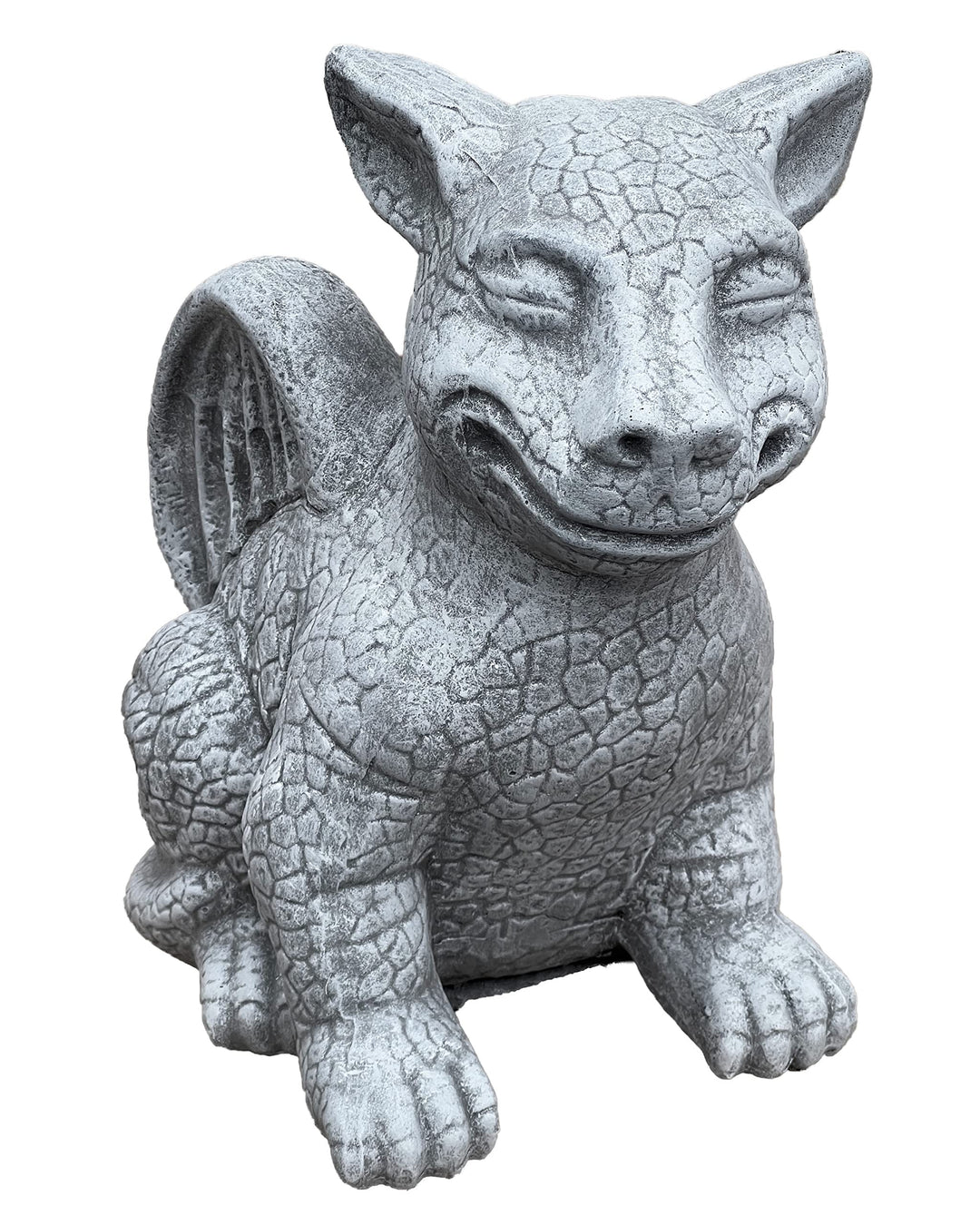 stoneandstyle Steinfigur Drachen Gargoyle frostfest Steinguss