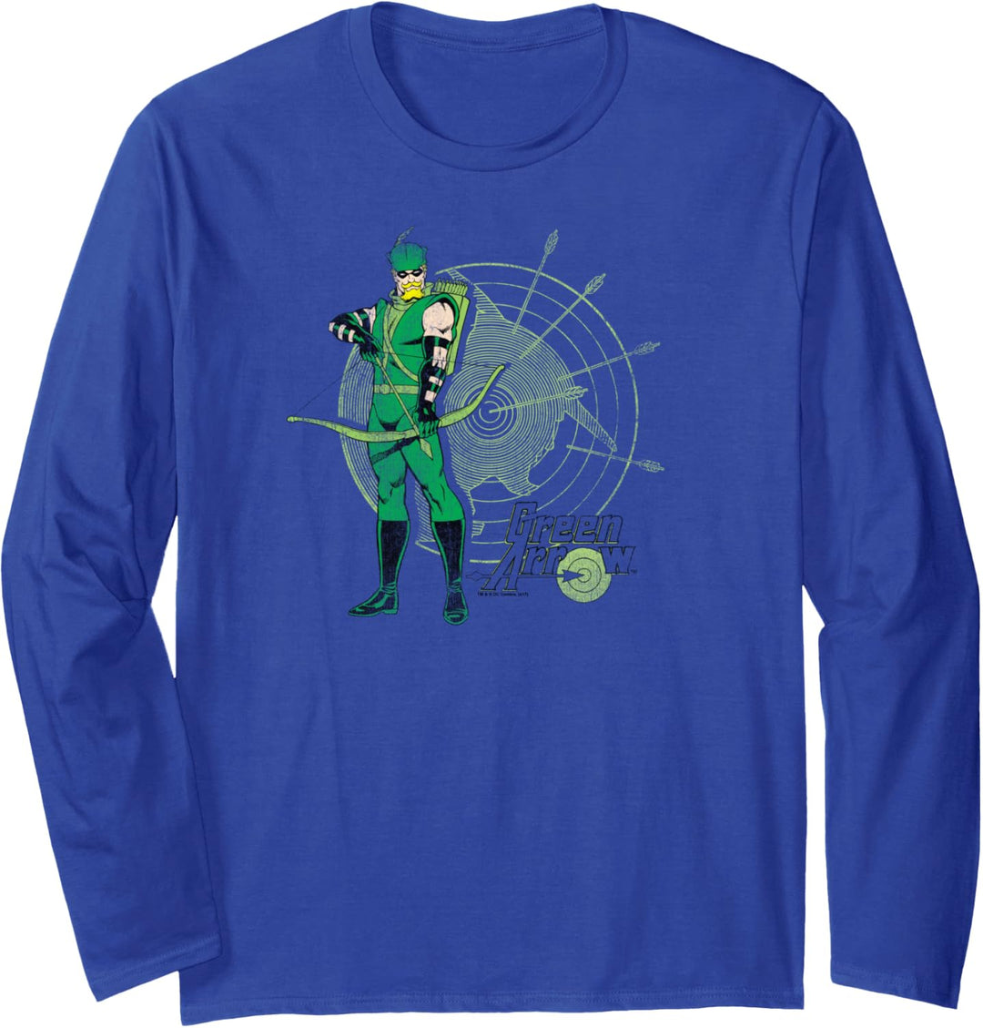Justice League Green Arrow Bullseye Target Langarmshirt