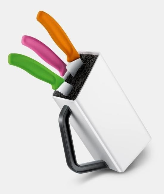 Victorinox Swiss Classic Messerblock ohne Inhalt, Messer-Aufbewahrung, Kompaktes Design, weiss, Weis