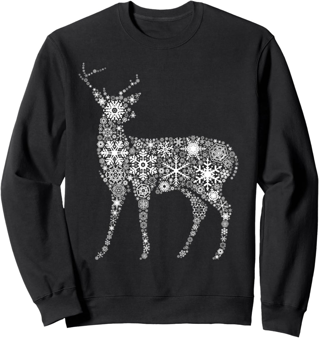 Schneeflocke Fröhliche Weihnachtsgeschenke - Hirsche Sweatshirt