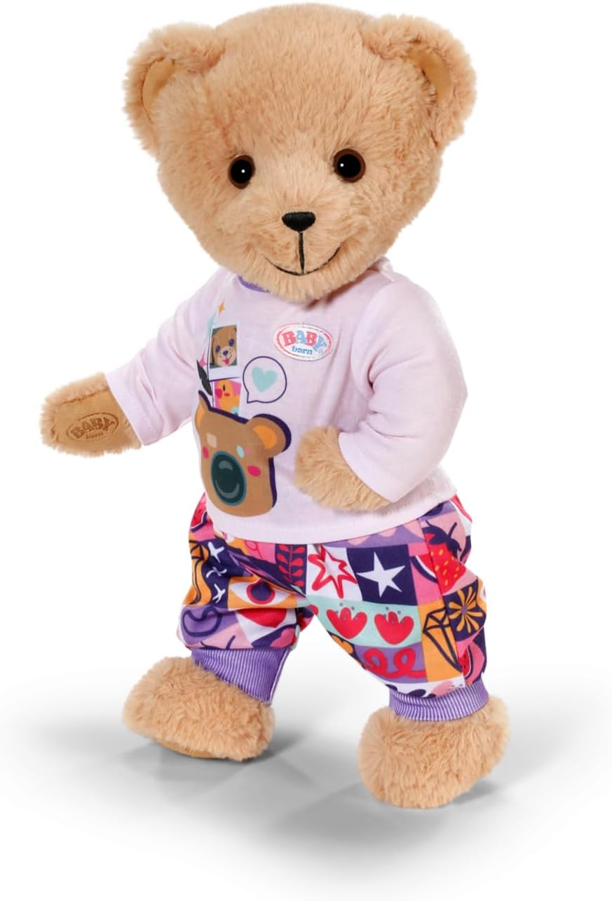 BABY Born Neugeborenen-Outfit - Langarmshirt, Hose &amp; Jacke mit Teddyohren - Hochwertiges Puppenzubeh