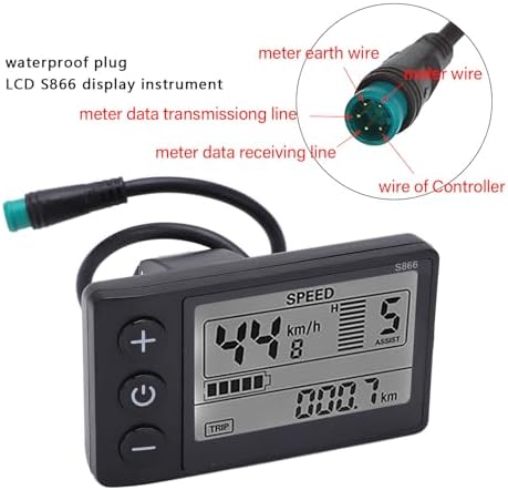 Elektrisches Fahrrad S866 LCD-Display Meter 24V, 36V (Default), 48V Adjustable (Select The Matching