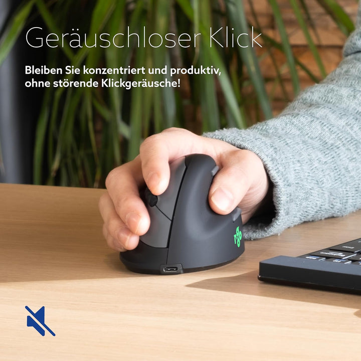R-Go HE Ergonomische funkmaus grösse, Bluetooth 5.0, Mit Break-Software, Wiederaufladbare vertikale
