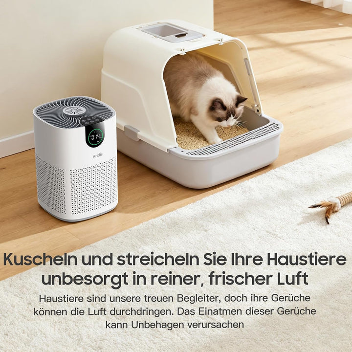 HEPA Luftreiniger Allergiker – Luftfilter für Schlafzimmer, Pollen, Allergien, Gerüche & Tierhaare,