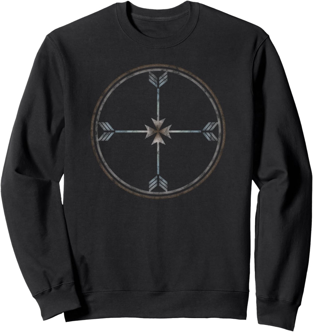4 Pfeile, 4 Richtungen, Kreis, Indianer, Indianer Sweatshirt