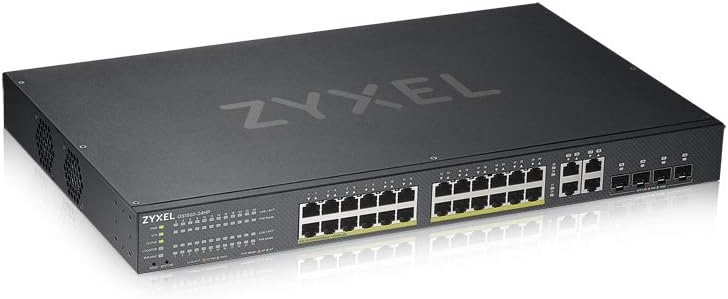 Zyxel Nebula Gigabit Ethernet Smart-Managed PoE+ Switch mit 24 Ports, einem Budget von 375 Watt und